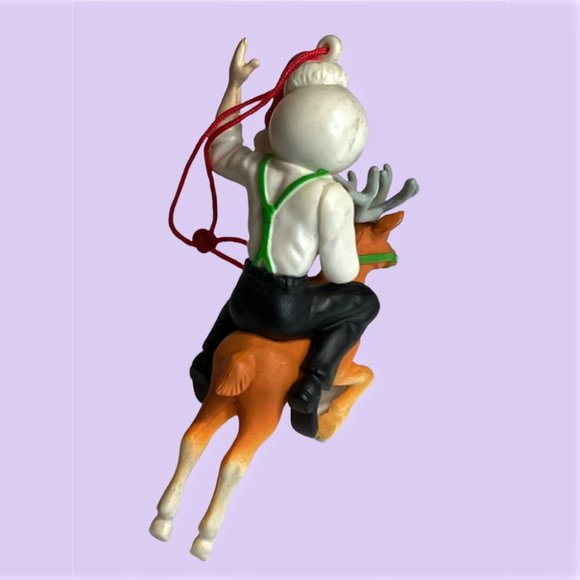 Vtg Jack In The Box Kids Meal Christmas Tree Ornament's Jack Reindeer & Snowman - Picture 3 of 8